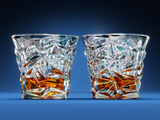 Diamond-Cut Whiskey Glasses