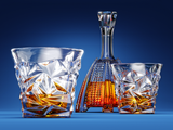 Diamond-Cut Whiskey Glasses